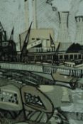 Rupert Shepherd (British b. 1909) The River Lea. Linocut. Signed. Edition of 60 numbered copies.
