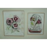 John Farleigh CBE (British. 1900 –1965). Two prints titled 'Moss Rose'. Each from an edition of