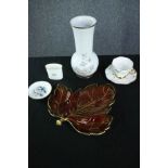 Royal Worcestershire and Rouge Royal. A mixed collection of porcelain. H.25cm. (largest)