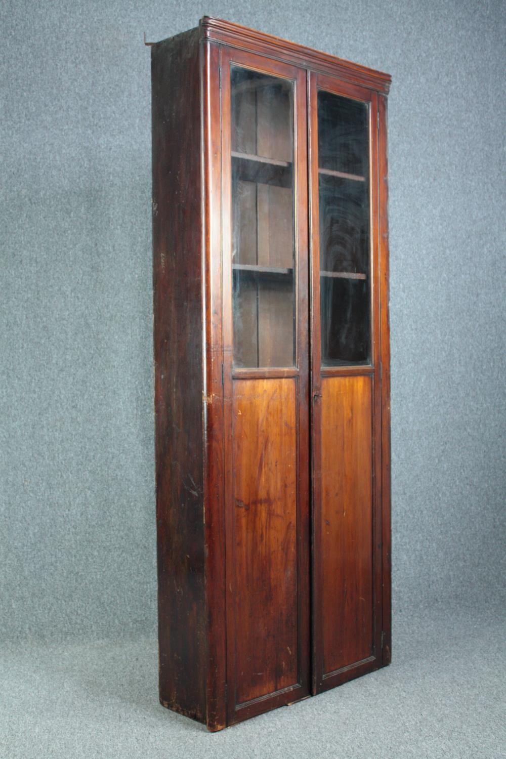 Bookcase, C,1900 stained pine. H.190 W.79 D.27cm. - Image 2 of 5