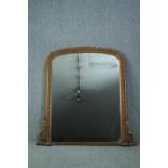 Overmantel mirror, 19th century giltwood and gesso. H.117 W.98cm.