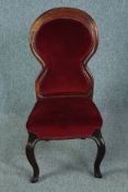 Nursing chair, Victorian rosewood. H.90cm.
