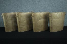 Four metal waste paper baskets. H.35 W.41 cm. (each)