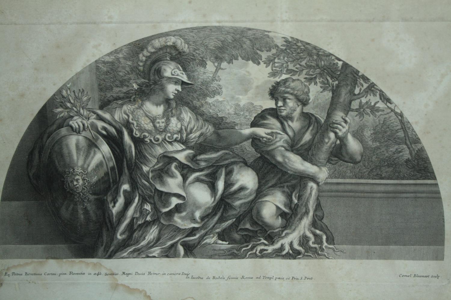 Cornelis Bloemaer. Four engravings. Classical scenes. Framed and glazed. H.30 W.40cm. (largest) - Image 4 of 6