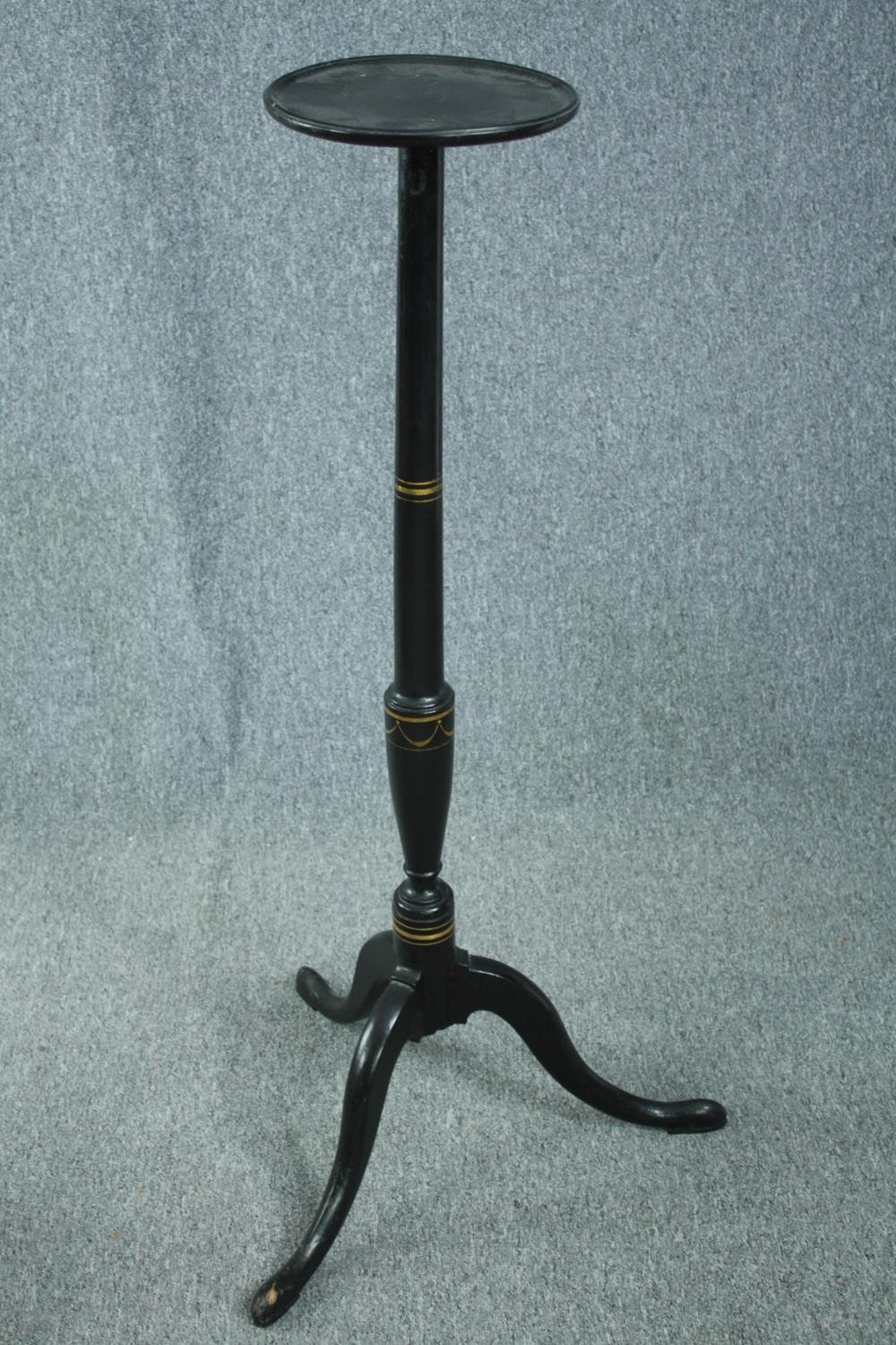 An Edwardian mahogany planter and a Georgian style torchere. H.102cm. (largest) - Image 5 of 7