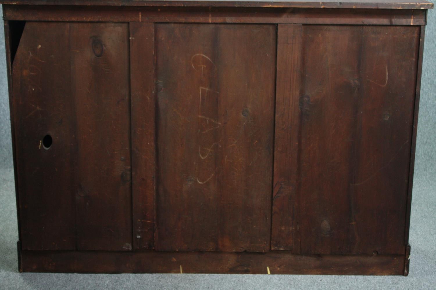 Dwarf bookcase cabinet, early 20th century, burr walnut and ebony inlaid. H.107 W.153 D.32cm. - Image 7 of 7