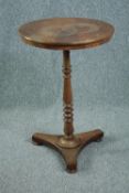 Lamp table, 19th century mahogany. H.74 Dia.50cm.