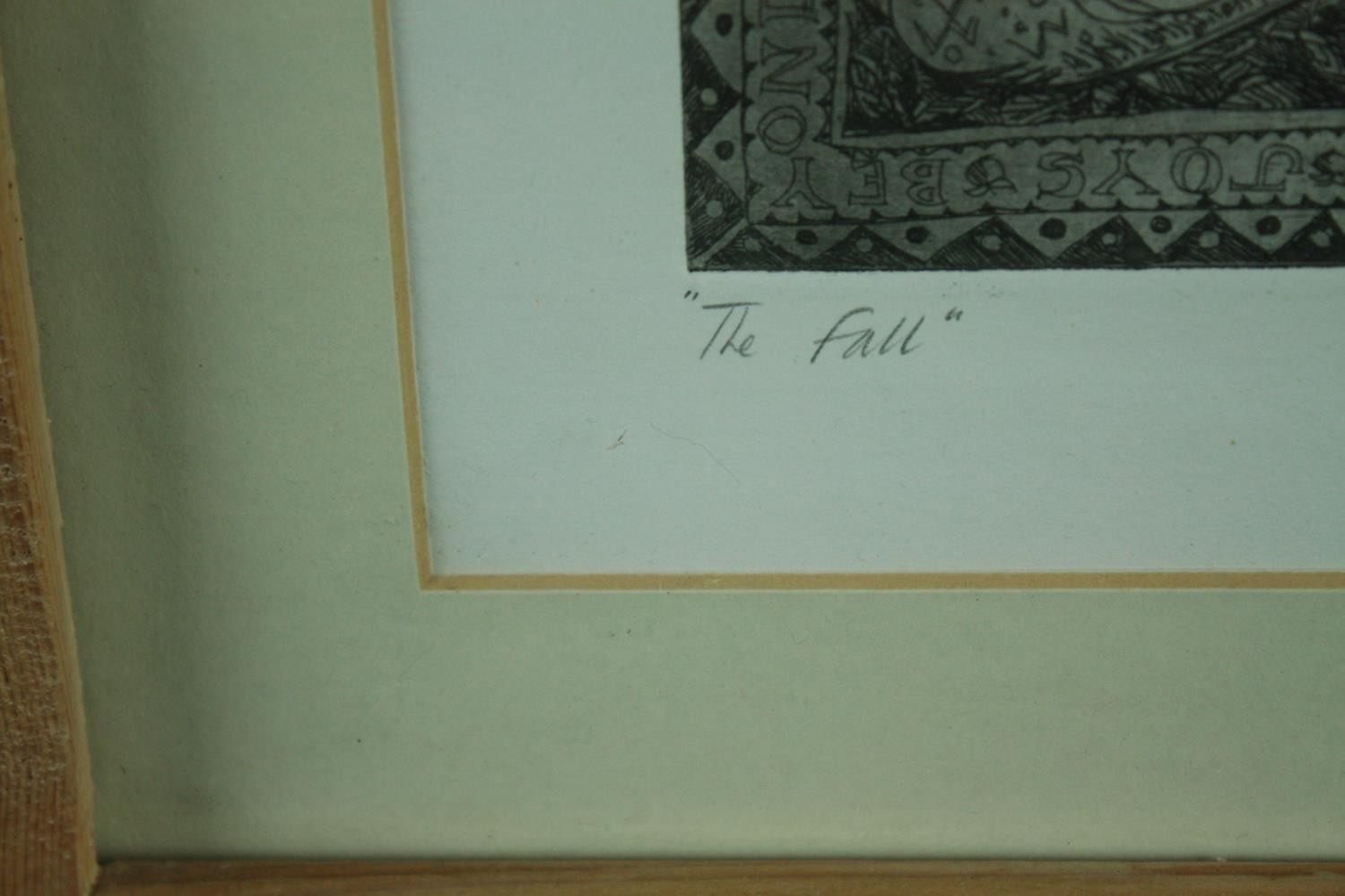 A framed print titled 'The Fall'. Signed indistinctly by the artist bottom right. Edition of 50. H. - Image 3 of 5