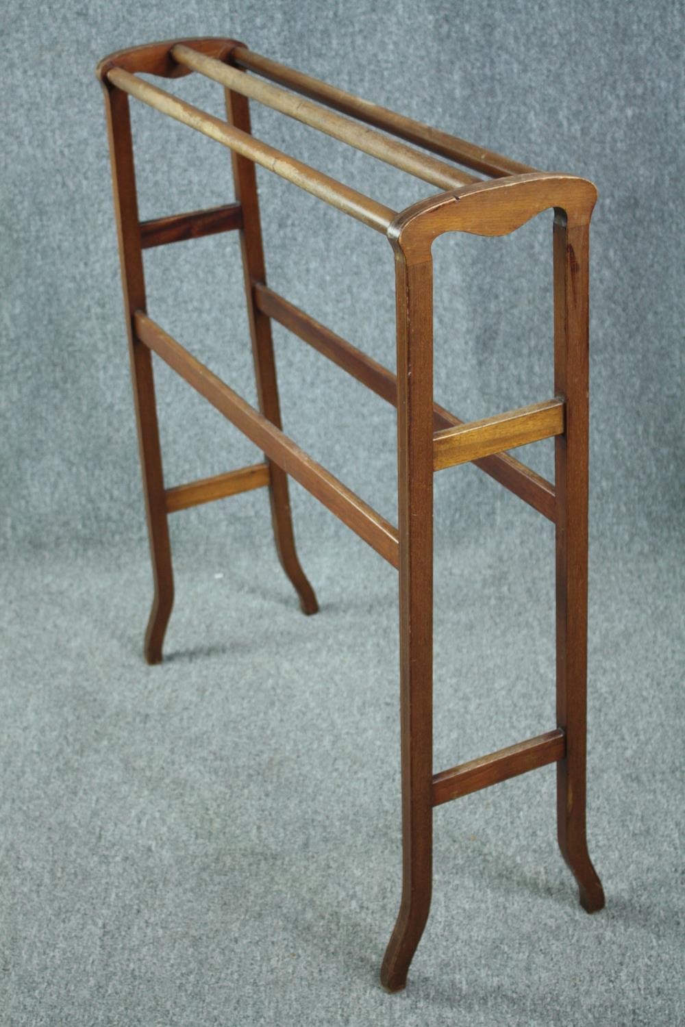 Two C.1900 towel rails and an old washing dolly. H.88 W.76cm. (largest) - Image 4 of 6
