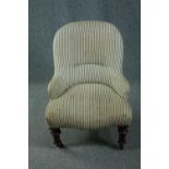 Nursing chair, Victorian mahogany. H.75cm.