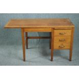 Desk, mid century light oak. H.70 W.122 D.56cm.