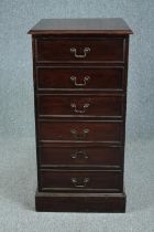 Filing cabinet, Georgian style mahogany. H.110 W.56 D.62cm.