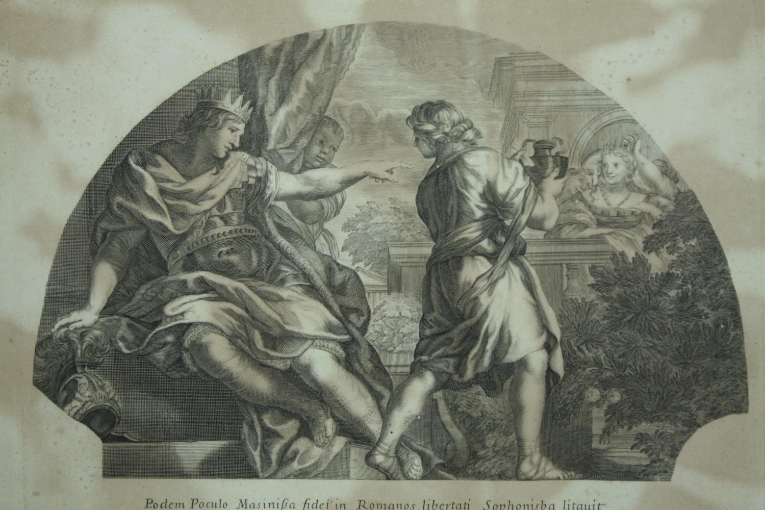 Cornelis Bloemaer. Four engravings. Classical scenes. Framed and glazed. H.30 W.40cm. (largest) - Image 3 of 6