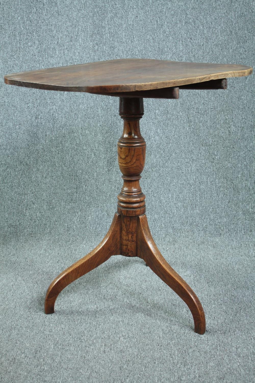 Occasional table, early 19th century mahogany with tilt top action. H.76 W.64 D.54cm. - Image 3 of 5