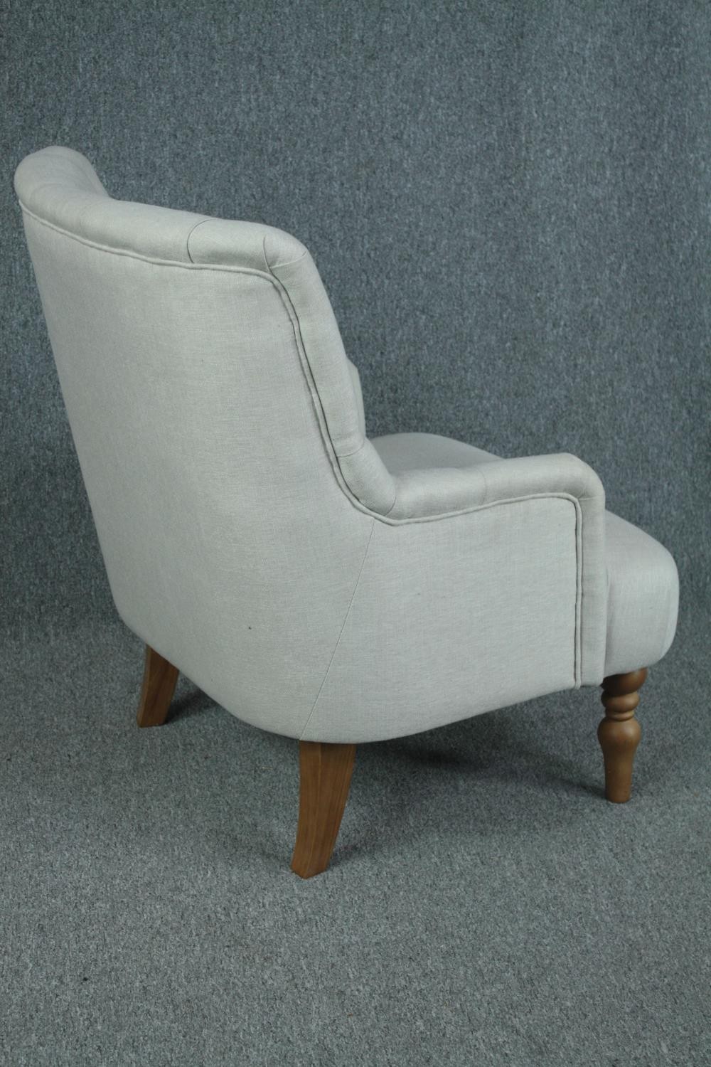 Armchair, contemporary upholstered in 19th century style. - Image 3 of 4