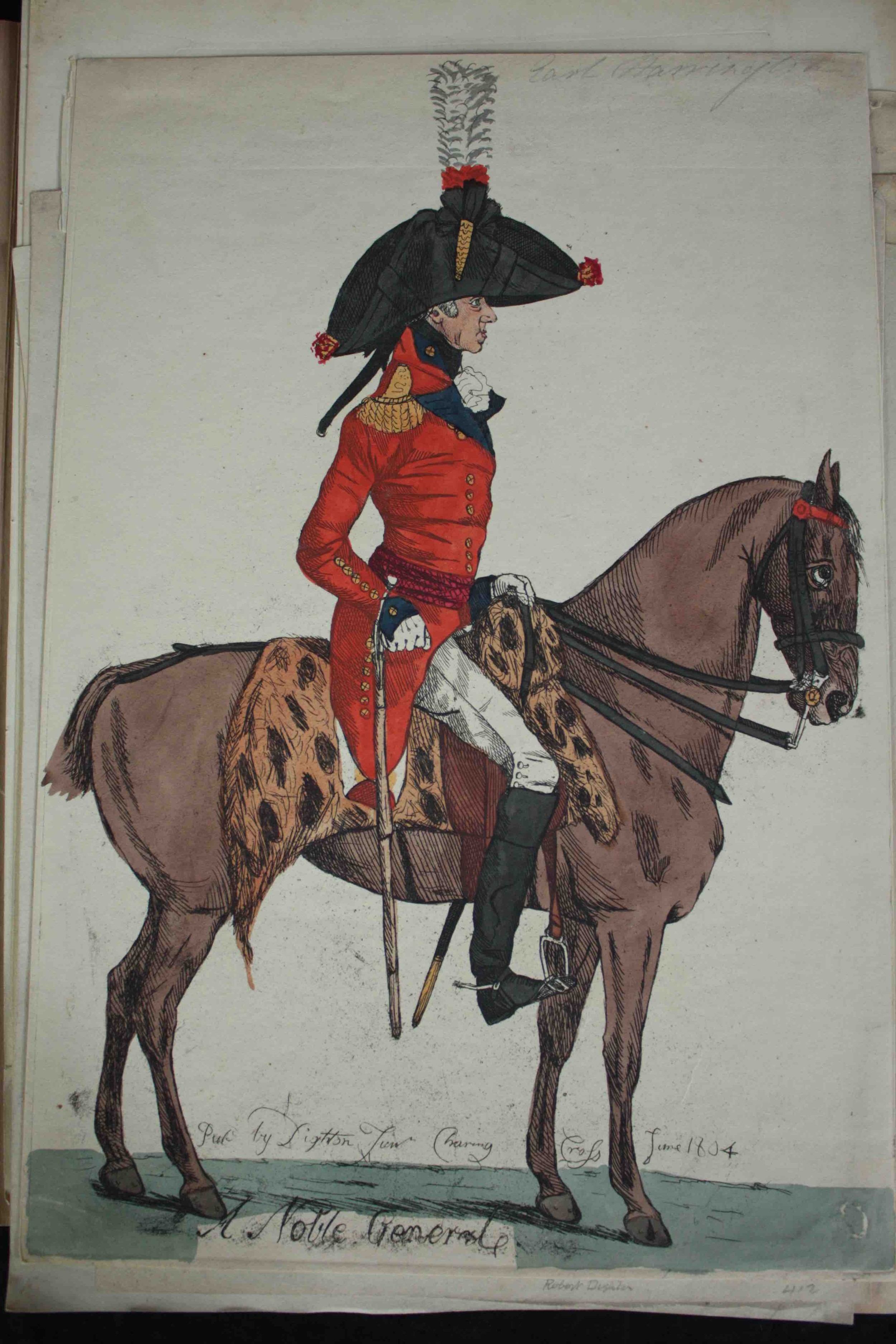 Robert Dighton (1752-1814). Nineteen military and civilian caricatures, circa 1810. Etched and - Image 5 of 7