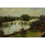 James Lewis (1861 - 1934). Richmond Bridge. Signed lower left. Early twentieth century. Framed. H.33