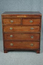 Chest of drawers, Georgian mahogany. H.100 W.93 D.47cm.