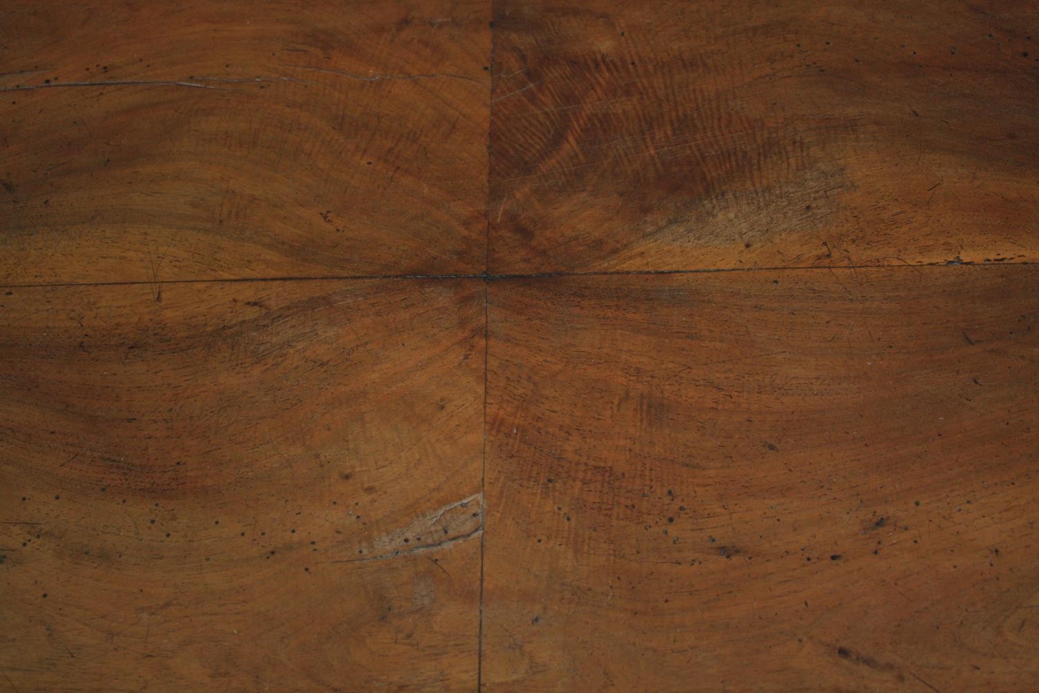 Lowboy, mid Georgian figured walnut and satinwood inlaid. H.70 W.78 D.49cm. - Image 7 of 7