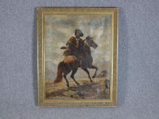 After Nicolas Sicard (French 1846 - 1920). Titled 'A Study of a South American Gaucho on Horseback