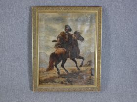 After Nicolas Sicard (French 1846 - 1920). Titled 'A Study of a South American Gaucho on Horseback