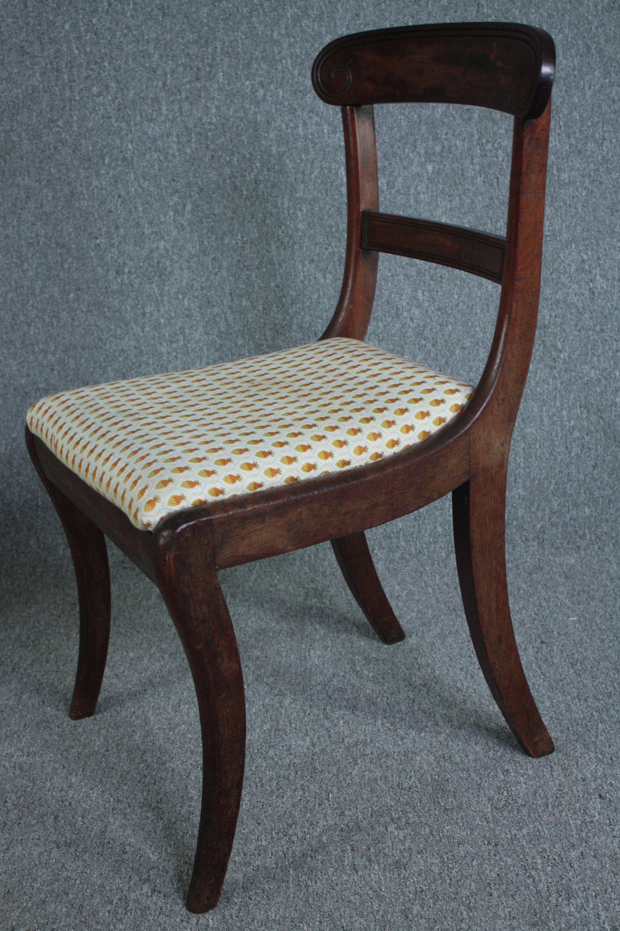 Dining chairs, a pair Regency mahogany. - Image 4 of 4