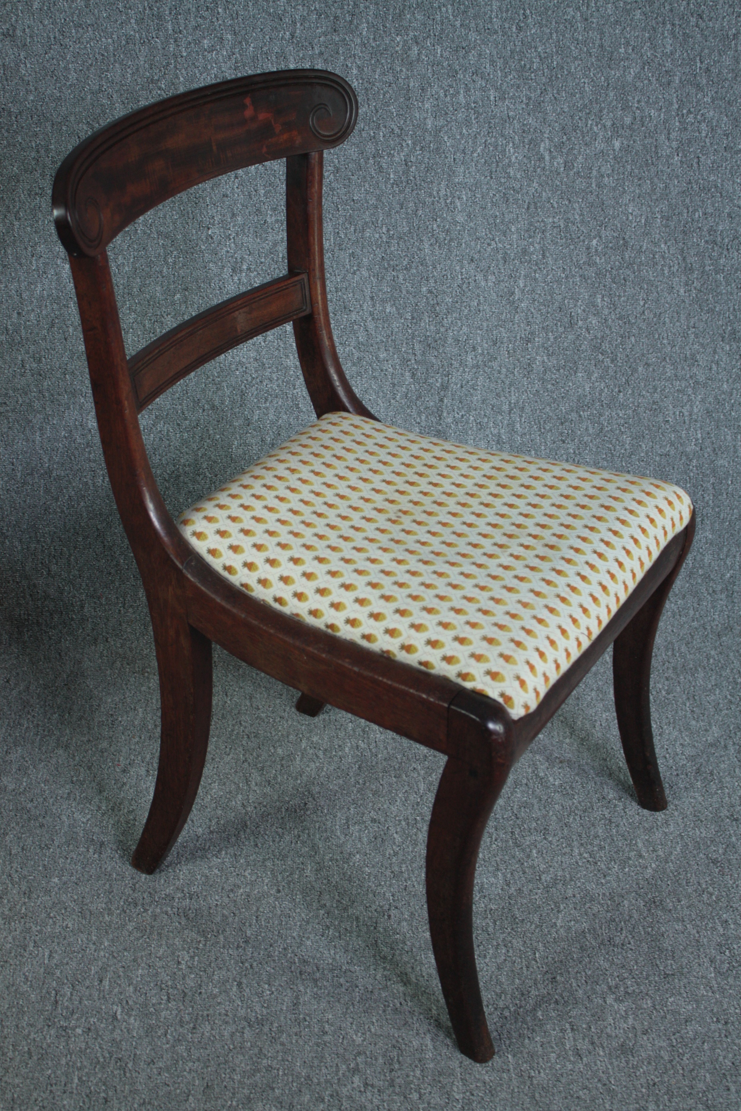 Dining chairs, a pair Regency mahogany. - Image 3 of 4