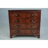 Chest of drawers, Georgian style mahogany. H.80 W.85 D.48cm.