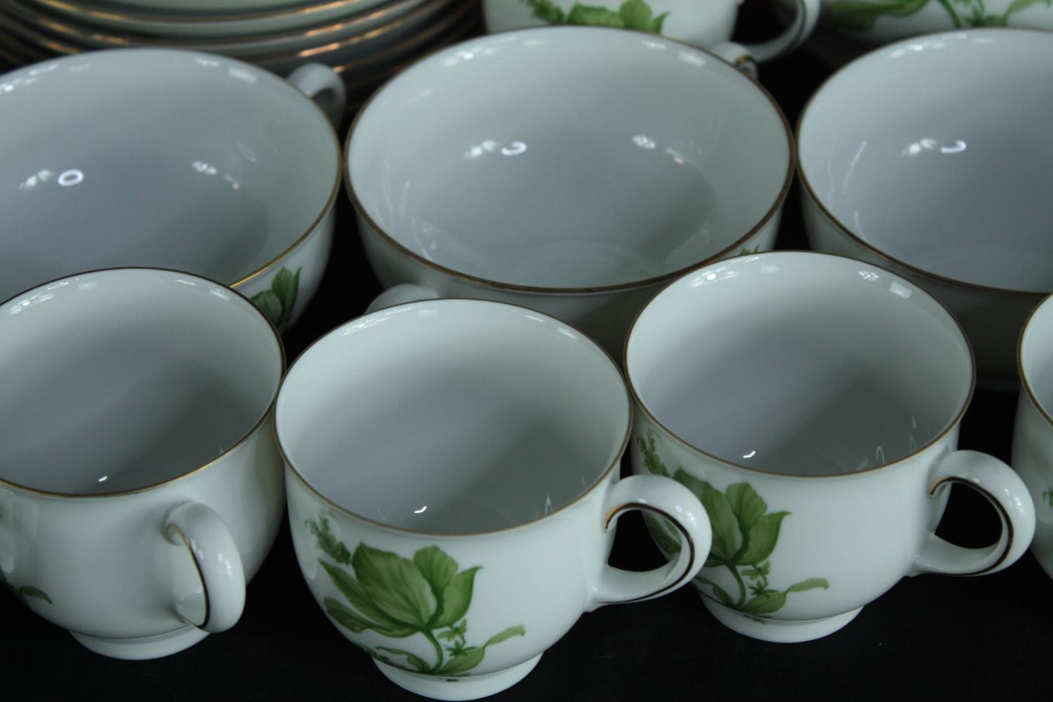 A large Konigl Pr Tettau tea set made up of two teapots, a coffee pot, sugar bowls, creamers, side - Image 8 of 15