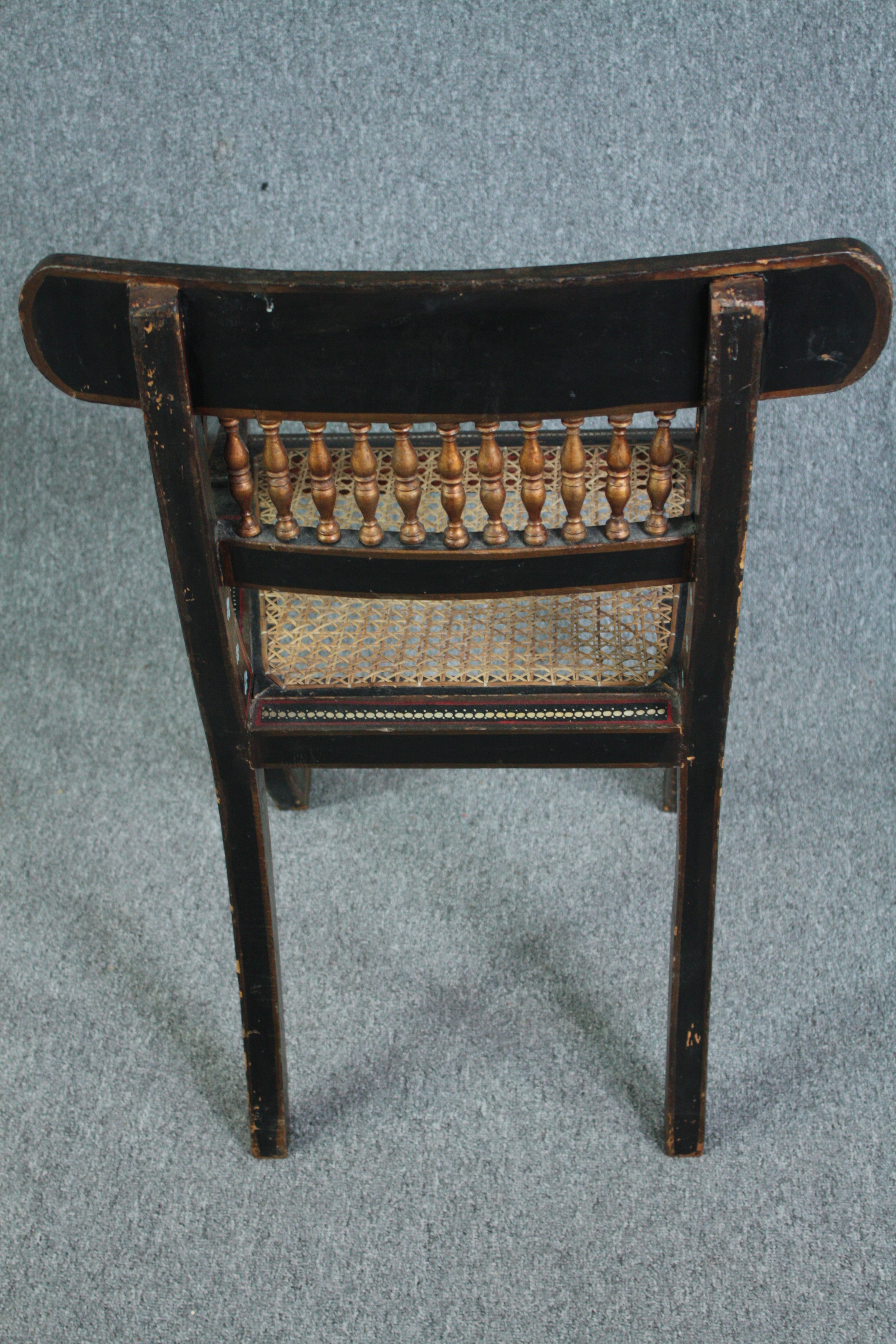 Armchair, early 19th century Anglo-Indian with painted decoration. H.84cm. - Image 4 of 5