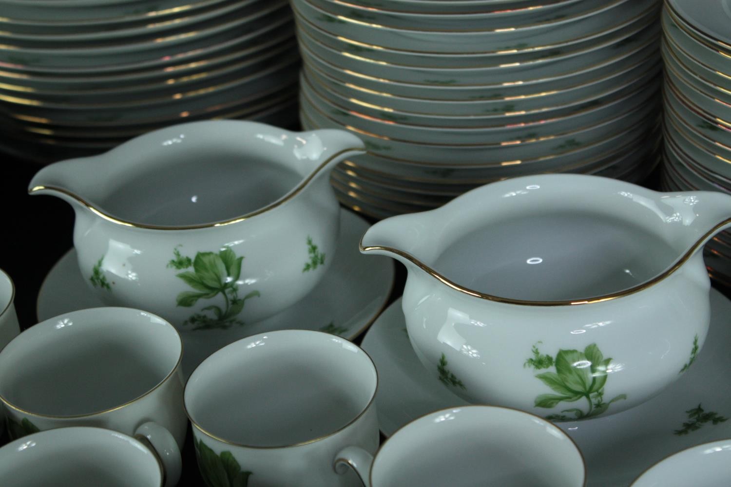 A large Konigl Pr Tettau tea set made up of two teapots, a coffee pot, sugar bowls, creamers, side - Image 7 of 15