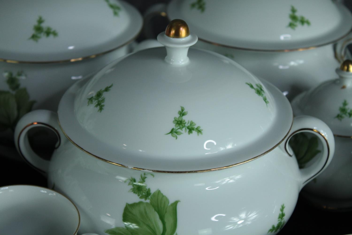 A large Konigl Pr Tettau tea set made up of two teapots, a coffee pot, sugar bowls, creamers, side - Image 5 of 15