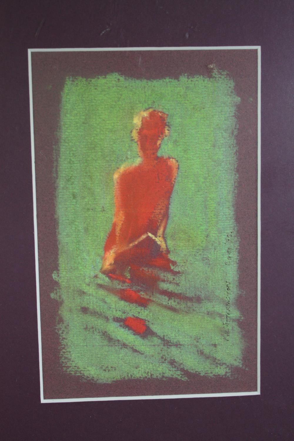 Pastels on paper. Surfing. Signed 'Mal Titterington'. Framed. H.36 W.80 cm. - Image 4 of 9