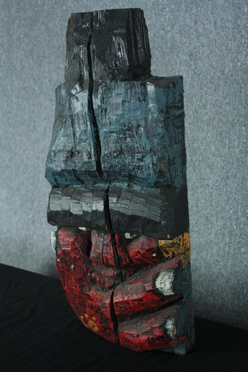 Calle Olof Sigvard Ornemark (19 December 1933 – 4 August 2015). Carved polychrome sculpture. H.68 - Image 3 of 5