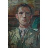 Archibald Elliot Haswell-Miller (British. 1887 - 1979). Pastel on paper. Portrait of an officer.
