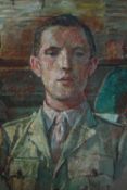 Archibald Elliot Haswell-Miller (British. 1887 - 1979). Pastel on paper. Portrait of an officer.