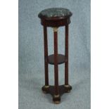 Jardiniere stand, early 19th century mahogany Empire style with ormolu mounts. H.89 Dia.32cm.