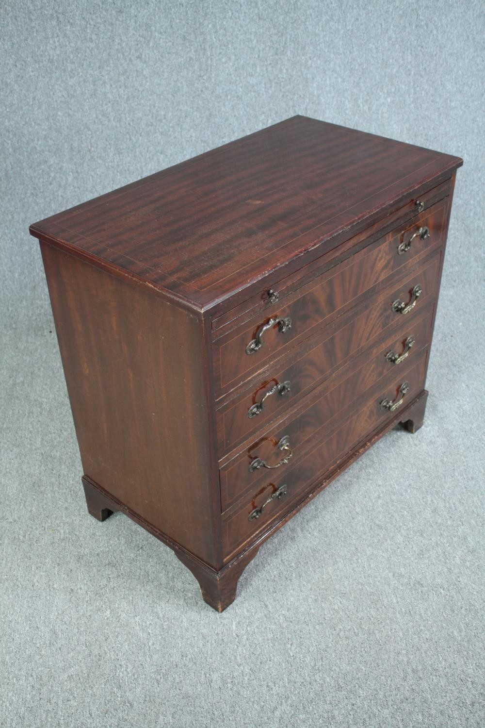 Chest of drawers, Georgian style mahogany. H.80 W.85 D.48cm. - Image 4 of 6