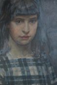 Archibald Elliot Haswell-Miller (British. 1887 - 1979). Oil on board. Portrait of a girl. Signed