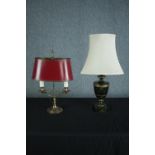 Two modern tables lamps. H.48cm. (largest)