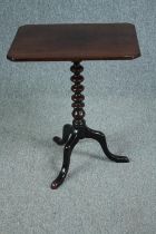 Lamp or occasional table, Georgian mahogany with tilt top action. H.68 W.56 D.42cm.