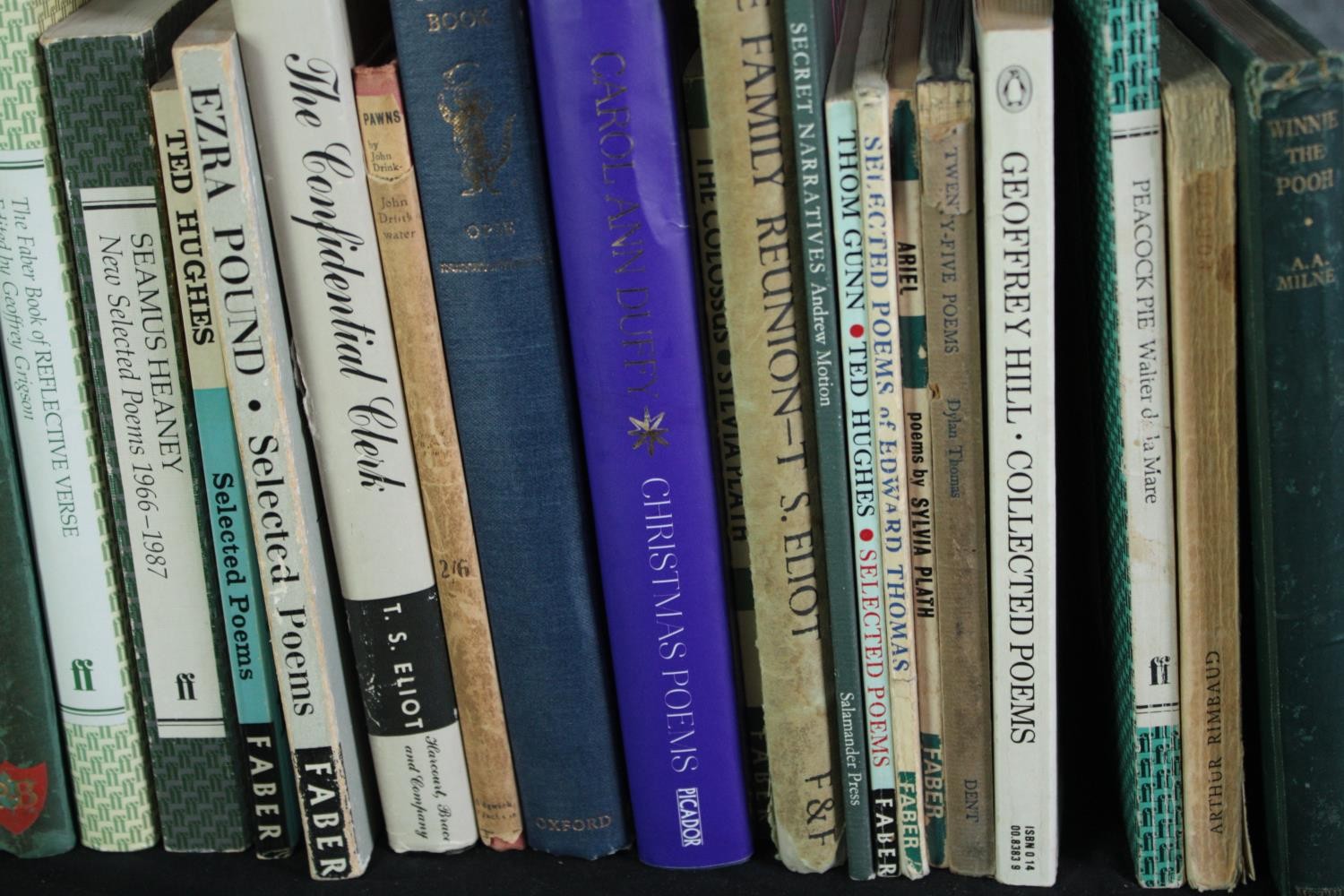 A mixed collection of poetry books including a signed copy of Carol Ann Duffy's 'Christmas Poems' - Image 3 of 6