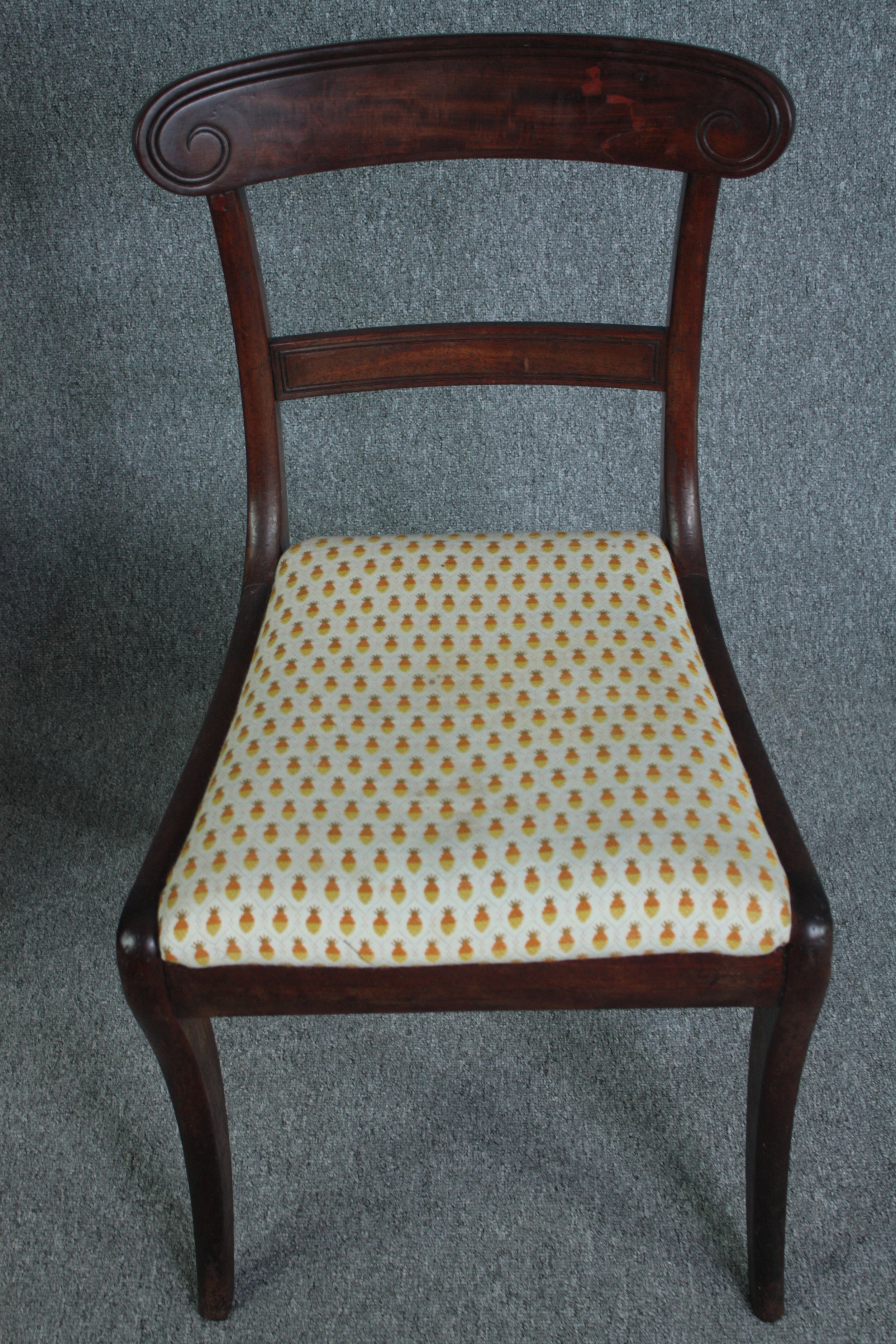 Dining chairs, a pair Regency mahogany. - Image 2 of 4