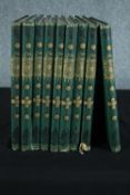 A complete set of The Library Shakespeare. Nine volumes. Circa 1890. Illustrated with engravings.