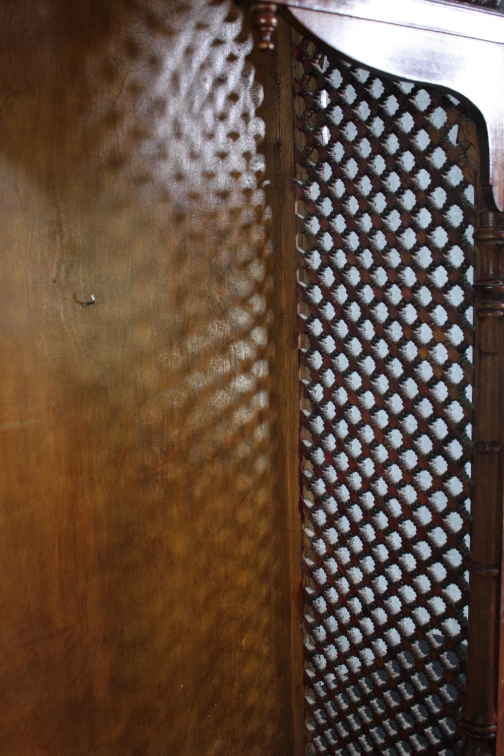 A North African style carved hardwood bookcase section. H.137 W.121 D.38cm. - Image 5 of 5