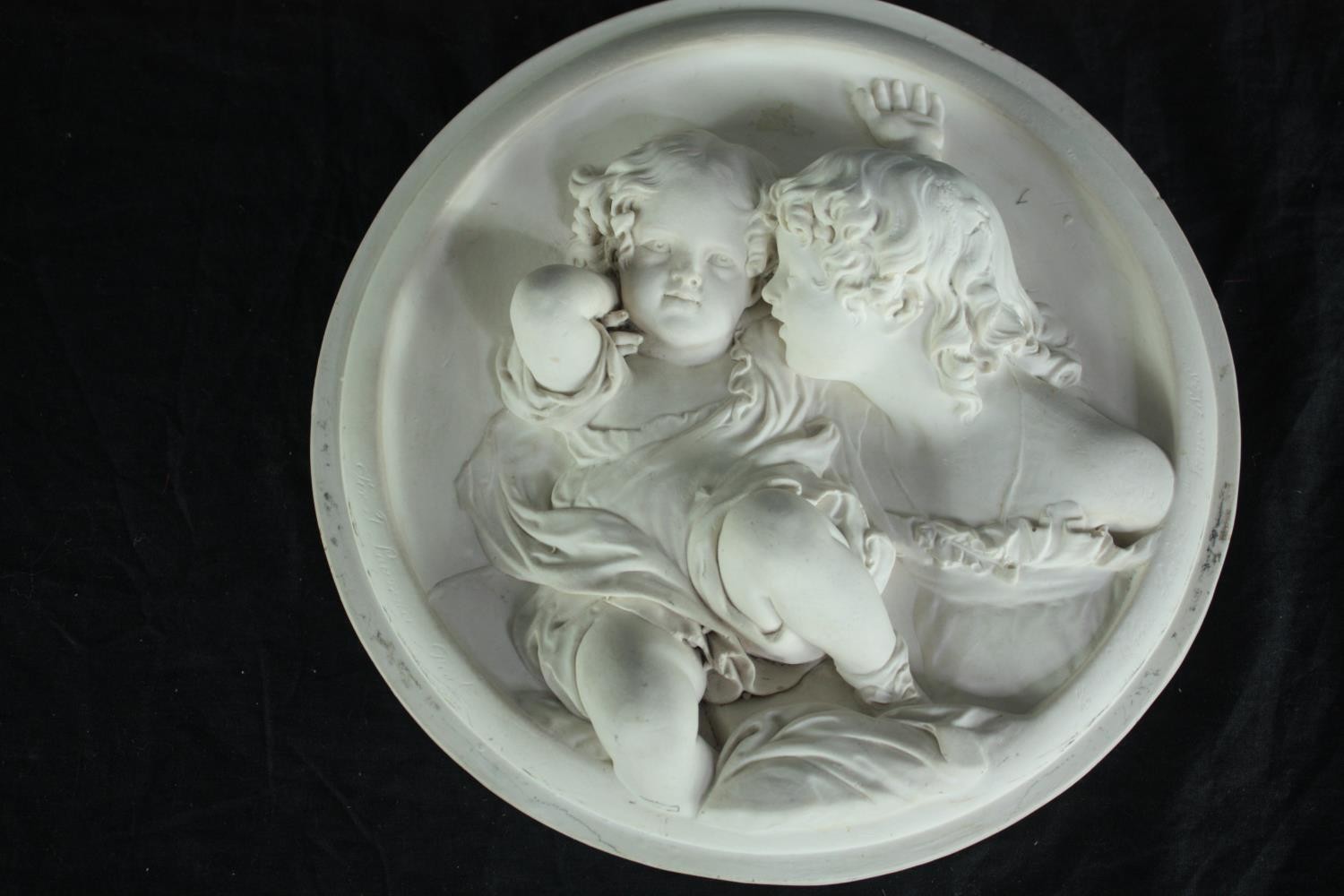 Edward William Wyon. Two modern plaster plaques. Cherubs. Dia.19cm. (each) - Image 3 of 4