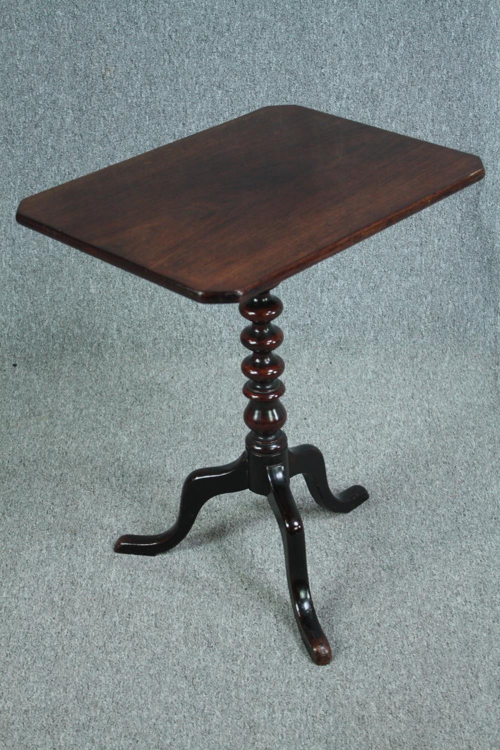 Lamp or occasional table, Georgian mahogany with tilt top action. H.68 W.56 D.42cm. - Image 2 of 4