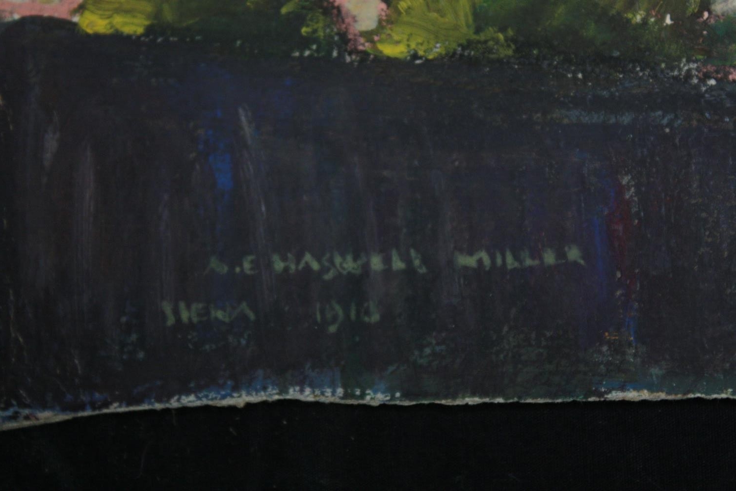 Archibald Elliot Haswell-Miller (British. 1887 - 1979). Titled 'Sienna' and dated 1916?. Provenance: - Image 3 of 5