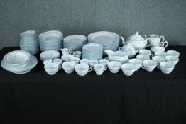 Richard Ginori twelve person part tea and dinner set. Made in Italy. To include a teapot, creamer,
