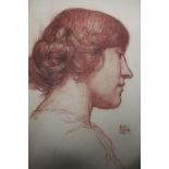 Archibald Elliot Haswell-Miller (British. 1887 - 1979). Coloured pencil on board. Profile